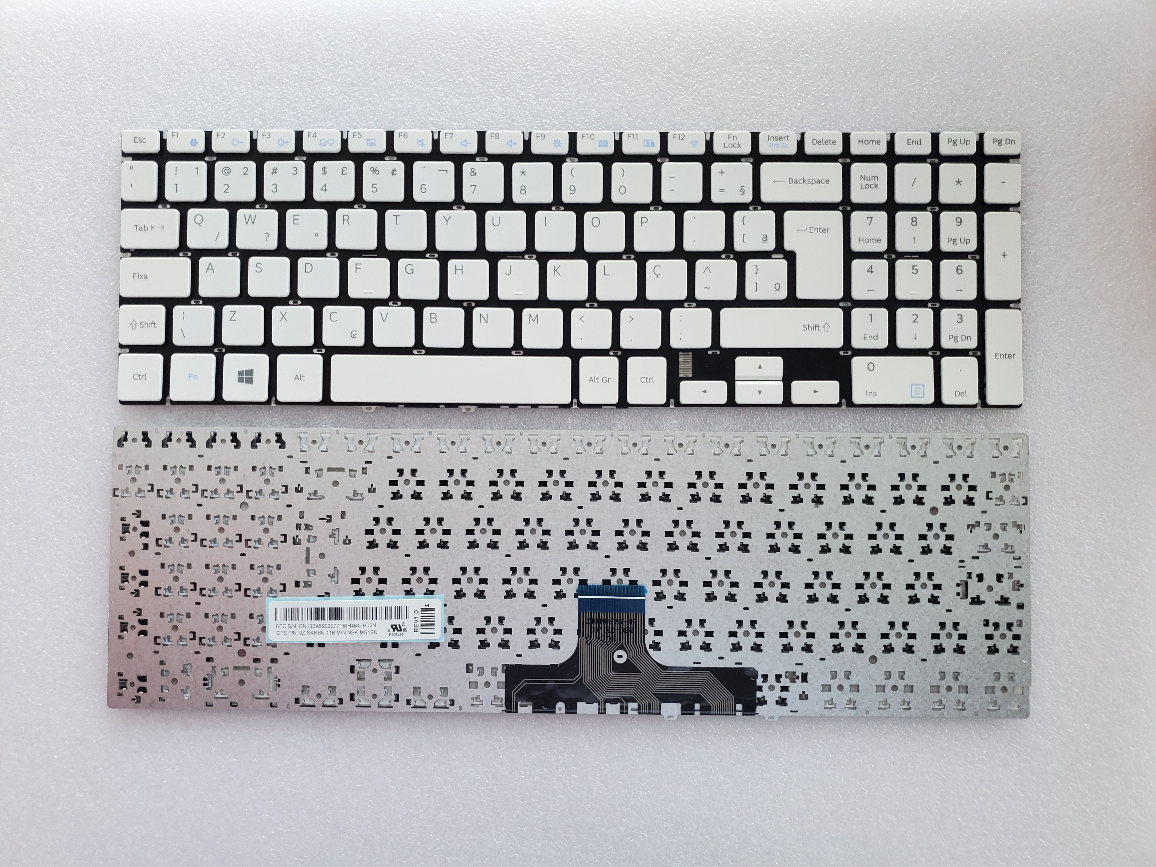Picture of New Replacement Laptop Keyboard For SAMSUNG 500R5H/300E5K WHITE (OEM) BR Layout